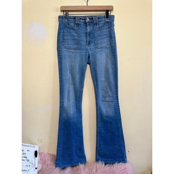 Veronica Beard Everly High Rise Flared Jeans Size 27/4 Pacific‎ Blue J4280455PAC - Picture 8 of 16